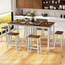 Load image into Gallery viewer, Modern Minimalist Small Dining Room Sets - 5-Piece Set with 4 Saddle Stools - Suitable for Kitchen and Restaurant