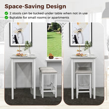 Load image into Gallery viewer, Modern Dining Room Table Sets - 3-Piece Set with Built-in Rectangular Table and Bar Stools - Suitable for Kitchen and Restaurant