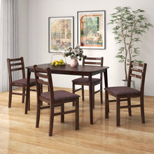Load image into Gallery viewer, Mid-Century Vintage Dining Room Table and Bench Set - 5-Piece Set with Upholstered Seats - Suitable for Kitchen and Restaurant