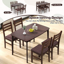 Load image into Gallery viewer, Mid-Century Vintage Dining Room Table and Bench Set - 5-Piece Set with Upholstered Seats - Suitable for Kitchen and Restaurant