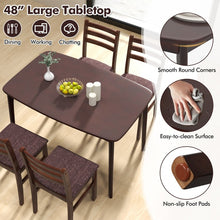 Load image into Gallery viewer, Mid-Century Vintage Dining Room Table and Bench Set - 5-Piece Set with Upholstered Seats - Suitable for Kitchen and Restaurant