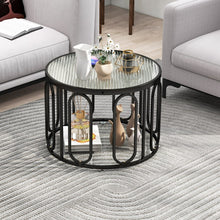 Charger l'image dans la galerie, Costway Modern Round Dining Table and Coffee Table - Suitable for Living Room and Cafe