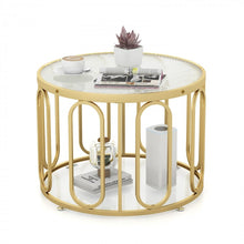 Charger l'image dans la galerie, Costway Modern Round Dining Table and Coffee Table - Suitable for Living Room and Cafe