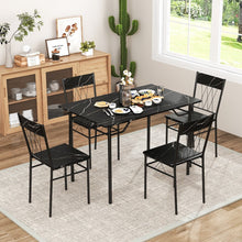 Load image into Gallery viewer, Modern Minimalist 5-Piece Dining Room Table and Chairs Set with Long Table and 4 Chairs - Suitable for Kitchen and Restaurant