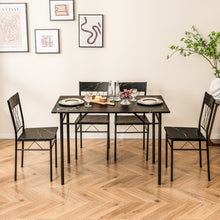 Load image into Gallery viewer, Modern Minimalist 5-Piece Dining Room Table and Chairs Set with Long Table and 4 Chairs - Suitable for Kitchen and Restaurant