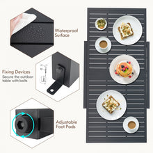 Load image into Gallery viewer, Outdoor Gray Dining Room Table and Chairs Set - 5-Piece Set with Expandable Table - Suitable for Backyard and Patio