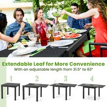 Charger l'image dans la galerie, Outdoor Gray Extendable Dining Table - Seats Up to 6 People, Suitable for Patio and Backyard