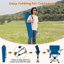 Load image into Gallery viewer, Outdoor Portable Folding Camping Chair with Swivel Function, Storage Bag, and Cup Holder - Suitable for Hiking, Fishing, and Camping
