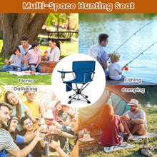 Load image into Gallery viewer, Outdoor Portable Folding Camping Chair with Swivel Function, Storage Bag, and Cup Holder - Suitable for Hiking, Fishing, and Camping