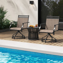 Charger l'image dans la galerie, Outdoor Patio Swivel Dining Chairs Set - Gray/Brown Garden Furniture