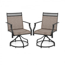 Charger l'image dans la galerie, Outdoor Patio Swivel Dining Chairs Set - Gray/Brown Garden Furniture