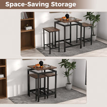 Load image into Gallery viewer, Industrial Farmhouse Dining Room Sets - 3-Piece Set with Floating Tabletop and Stools - Suitable for Kitchen, Restaurant, and Small Tavern
