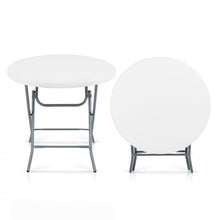 Charger l'image dans la galerie, Costway Modern Foldable Round Dining Table - Suitable for Restaurant, Camping, and Backyard Barbecue