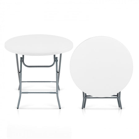 Costway Modern Foldable Round Dining Table - Suitable for Restaurant, Camping, and Backyard Barbecue