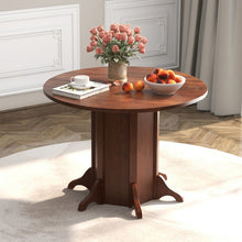 Load image into Gallery viewer, Costway Vintage Wooden Round Dining Table - Suitable for Restaurant and Cafe