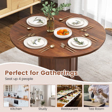 Load image into Gallery viewer, Costway Vintage Wooden Round Dining Table - Suitable for Restaurant and Cafe