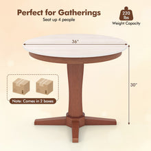 Load image into Gallery viewer, Costway Modern Elegant Round Pedestal Dining Table - Suitable for Restaurant and Cafe