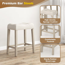 Load image into Gallery viewer, Gray Farmhouse Dining Room Sets - 5-Piece Set with 4 Saddle Cushioned Stools - Suitable for Kitchen and Restaurant
