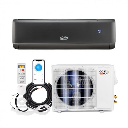 12000 BTU 21 SEER2 208-230V Gray 4-in-1 Mini Split Air Conditioner with 24-Hour Timer