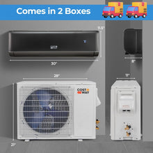 Load image into Gallery viewer, 12000 BTU 21 SEER2 208-230V Gray 4-in-1 Mini Split Air Conditioner with 24-Hour Timer