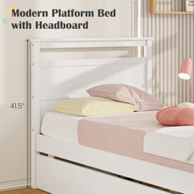 Load image into Gallery viewer, Modern Minimalist Solid Wood Bed with Drawers