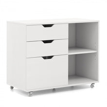 Load image into Gallery viewer, 3-Drawer Mobile File Cabinet with Shelving