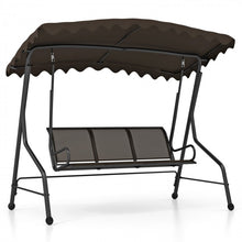 Load image into Gallery viewer, Costway Outdoor Swing with Canopy for 3 - Features Adjustable Sunshade, Suitable for Garden, Patio, and Porch