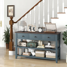 Load image into Gallery viewer, Navy Blue Living Room Furniture with Drawer Console Sofa Table