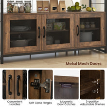 Load image into Gallery viewer, Industrial Style Kitchen Island Set - 4-Piece Set with Built-in 2 Stools, 1 Bench, and Storage Cabinet - Suitable for Kitchen and Restaurant