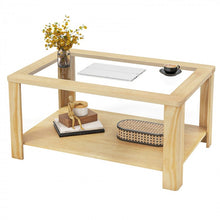 Load image into Gallery viewer, Modern Minimalist Glass Coffee Table with Storage Shelf - Suitable for Living Room