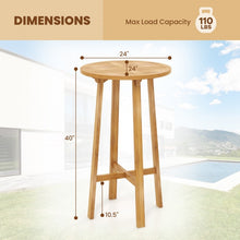 Load image into Gallery viewer, Costway Wooden Round Dining Table Bar Height with Stools - Suitable for Patio, Backyard, and Garden