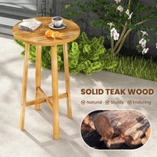Load image into Gallery viewer, Costway Wooden Round Dining Table Bar Height with Stools - Suitable for Patio, Backyard, and Garden