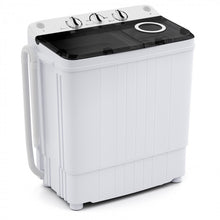 Charger l'image dans la galerie, Costway 17.6 lbs Gray Portable Washing Machine with Dual Tub for Washing and Spin Drying