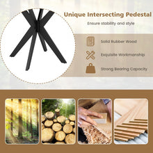 Load image into Gallery viewer, Costway Modern Black Round Dining Table for 4 with Marble Top and Cross Base - Suitable for Restaurant and Living Room Side Table