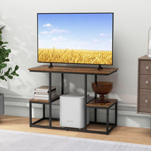 Load image into Gallery viewer, 50-Inch Industrial-Style Metal TV Stand & Media Console