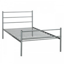 Load image into Gallery viewer, Silver Metal Bed Frame with Bottom Storage Space
