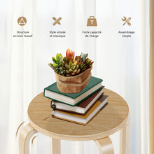 Charger l'image dans la galerie, Modern Dining Room Chairs Set of 4 with Curved Wooden Design, Non-Slip Pads, and Stackable Feature