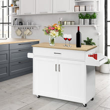 Load image into Gallery viewer, Rolling Kitchen Island Cart with Multiple Storage