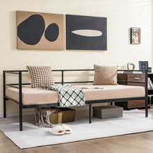 Load image into Gallery viewer, Multi-Functional Black Sofa Metal Bed Frame with Under-Bed Storage