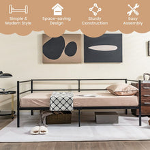 Load image into Gallery viewer, Multi-Functional Black Sofa Metal Bed Frame with Under-Bed Storage