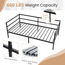 Load image into Gallery viewer, Multi-Functional Black Sofa Metal Bed Frame with Under-Bed Storage