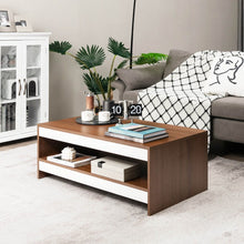 Load image into Gallery viewer, Modern Rectangular Coffee Table with Open Shelving - Suitable for Living Room and Office