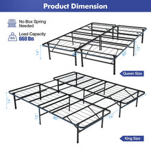 Load image into Gallery viewer, Costway Industrial Style King Size Bed with Under-Bed Storage - Full Size Bed Option Suitable for Bedroom and Apartment