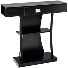 Load image into Gallery viewer, Costway Modern Small Entryway Table with Drawers and Shelves - Suitable for Living Room and Dining Area