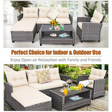 Charger l'image dans la galerie, 4-Piece Modern Outdoor Patio Sofa Set with Removable Covers