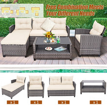Charger l'image dans la galerie, 4-Piece Modern Outdoor Patio Sofa Set with Removable Covers