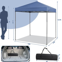 Load image into Gallery viewer, Costway 6.6 x 6.6 Feet Outdoor Shade Canopy Pop-Up Tent - Suitable for Camping, Picnics, Parties, and Weddings