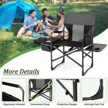 Load image into Gallery viewer, Folding Camp Chair with Cooler Bag and Folding Table - Suitable for Outdoor Camping, Beach, and Travel