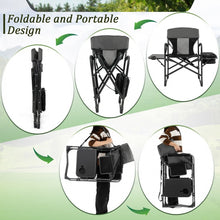 Load image into Gallery viewer, Folding Camp Chair with Cooler Bag and Folding Table - Suitable for Outdoor Camping, Beach, and Travel