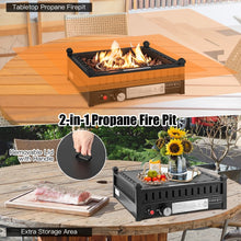 Charger l'image dans la galerie, 16.5-Inch Portable Black Propane Fire Pit for Outdoor Camping and Patio